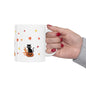 Little Cat with Pumpkin Coffee Mug, Halloween Mug, Cat with Pumpkin Coffee Cup, Fall Coffee Mug, Autumn Mug, Best Friend Gift, Spooky Love, Cocoa Mug