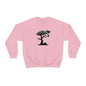 Ghost Cat Calling The Witch From The Tree Crewneck Sweatshirt, Unisex Heavy Blend, Halloween Hoodie, Cute Halloween Gifts