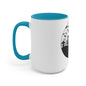 Skulls Talking In The Grave Mug, Two-Tone Coffee Mugs, Halloween Mug, Fall Coffee Mug, Autumn Mug, Best Friend Gift, Spooky Love, Cocoa Mug