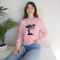 Ghost Cat Calling The Witch From The Tree Crewneck Sweatshirt, Unisex Heavy Blend, Halloween Hoodie, Cute Halloween Gifts