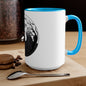Skulls Talking In The Grave Mug, Two-Tone Coffee Mugs, Halloween Mug, Fall Coffee Mug, Autumn Mug, Best Friend Gift, Spooky Love, Cocoa Mug