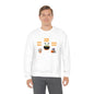 Woof, Glup, Meow Crewneck Sweatshirt, Unisex Heavy Blend, Halloween Hoodie, Cute Halloween Gifts
