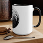 Skulls Talking In The Grave Mug, Two-Tone Coffee Mugs, Halloween Mug, Fall Coffee Mug, Autumn Mug, Best Friend Gift, Spooky Love, Cocoa Mug