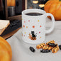 Little Cat with Pumpkin Coffee Mug, Halloween Mug, Cat with Pumpkin Coffee Cup, Fall Coffee Mug, Autumn Mug, Best Friend Gift, Spooky Love, Cocoa Mug