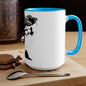Ghost Cat Calling The Witch From The Tree Mug, Two-Tone Coffee Mugs, Halloween Mug, Fall Coffee Mug, Autumn Mug, Best Friend Gift, Spooky Love, Cocoa Mug