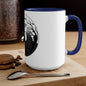 Skulls Talking In The Grave Mug, Two-Tone Coffee Mugs, Halloween Mug, Fall Coffee Mug, Autumn Mug, Best Friend Gift, Spooky Love, Cocoa Mug