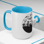 Skulls Talking In The Grave Mug, Two-Tone Coffee Mugs, Halloween Mug, Fall Coffee Mug, Autumn Mug, Best Friend Gift, Spooky Love, Cocoa Mug
