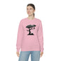 Ghost Cat Calling The Witch From The Tree Crewneck Sweatshirt, Unisex Heavy Blend, Halloween Hoodie, Cute Halloween Gifts