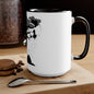 Ghost Cat Calling The Witch From The Tree Mug, Two-Tone Coffee Mugs, Halloween Mug, Fall Coffee Mug, Autumn Mug, Best Friend Gift, Spooky Love, Cocoa Mug