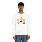 Woof, Glup, Meow Crewneck Sweatshirt, Unisex Heavy Blend, Halloween Hoodie, Cute Halloween Gifts