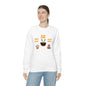 Woof, Glup, Meow Crewneck Sweatshirt, Unisex Heavy Blend, Halloween Hoodie, Cute Halloween Gifts