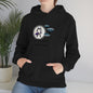 Vampire Wolfdog Under The Moon Hooded Sweatshirt, Unisex Heavy Blend, Halloween Hoodie, Cute Halloween Gifts