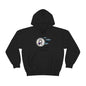 Vampire Wolfdog Under The Moon Hooded Sweatshirt, Unisex Heavy Blend, Halloween Hoodie, Cute Halloween Gifts