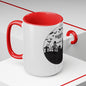 Skulls Talking In The Grave Mug, Two-Tone Coffee Mugs, Halloween Mug, Fall Coffee Mug, Autumn Mug, Best Friend Gift, Spooky Love, Cocoa Mug