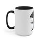 Ghost Cat Calling The Witch From The Tree Mug, Two-Tone Coffee Mugs, Halloween Mug, Fall Coffee Mug, Autumn Mug, Best Friend Gift, Spooky Love, Cocoa Mug