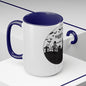 Skulls Talking In The Grave Mug, Two-Tone Coffee Mugs, Halloween Mug, Fall Coffee Mug, Autumn Mug, Best Friend Gift, Spooky Love, Cocoa Mug