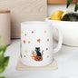Little Cat with Pumpkin Coffee Mug, Halloween Mug, Cat with Pumpkin Coffee Cup, Fall Coffee Mug, Autumn Mug, Best Friend Gift, Spooky Love, Cocoa Mug