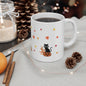 Little Cat with Pumpkin Coffee Mug, Halloween Mug, Cat with Pumpkin Coffee Cup, Fall Coffee Mug, Autumn Mug, Best Friend Gift, Spooky Love, Cocoa Mug