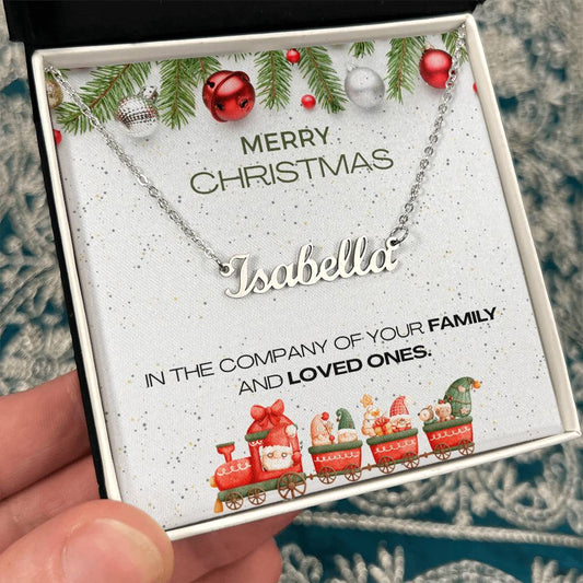 Merry Christmas  | Custom Name Necklace