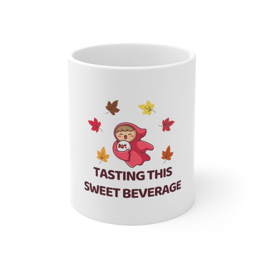 Little Witch Tasting This Sweet Beverage Mug, Coffee Mug, Halloween Mug, Fall Coffee Mug, Autumn Mug, Best Friend Gift, Spooky Love, Cocoa Mug