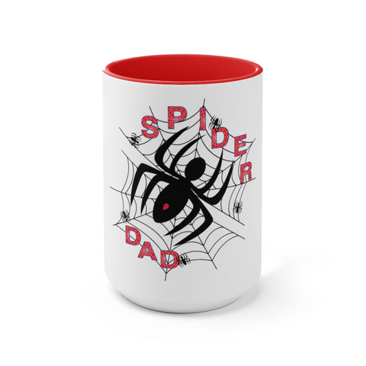 Spider Dad Mug, Daddy You're Our Superhero, Two-Tone Coffee Mugs, Best Dad Mug, Father's Day Mug, Super Father Mug, Gift For Father, Daddy's birthday, Christmas Gift