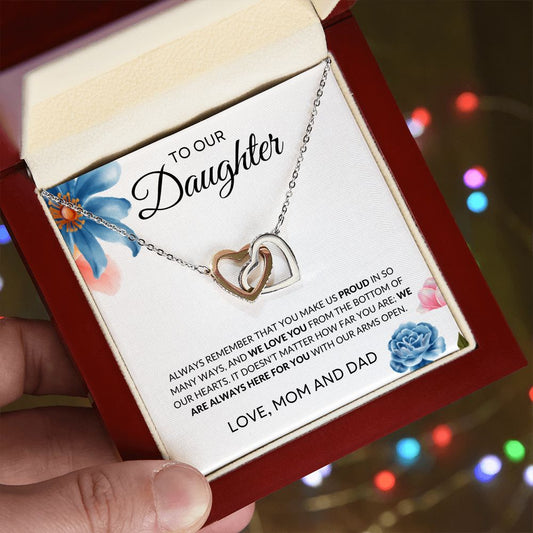 To Our Daughter | Interlocking Hearts Necklace