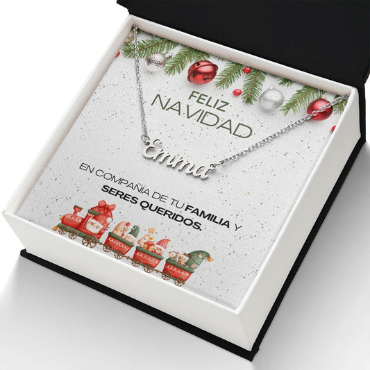 Feliz Navidad | Collar con nombre personalizado