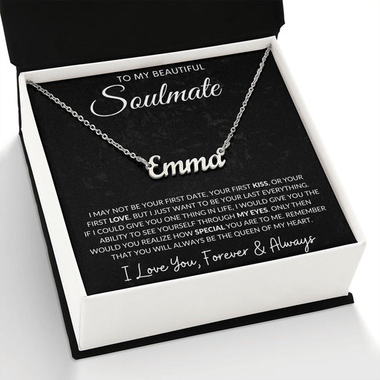 To My Beautiful Soulmate | Custom Name Necklace