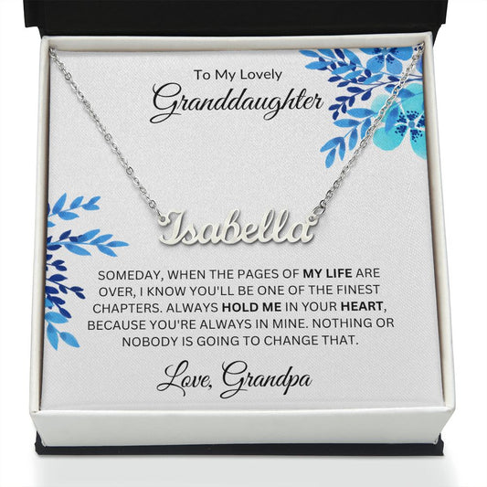 To My Lovely Granddaughter | Custon Name Necklace