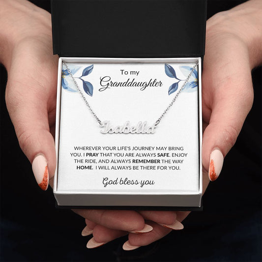 To My Granddaughter | Custom Name Necklace