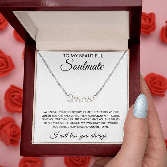 To My Beautiful Soulmate | Custom Name Necklace