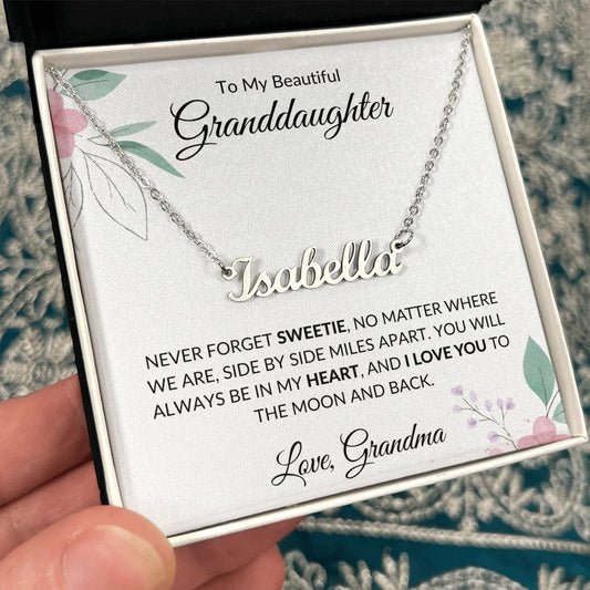 To My Beautiful Granddaughter | Custon Name Necklace