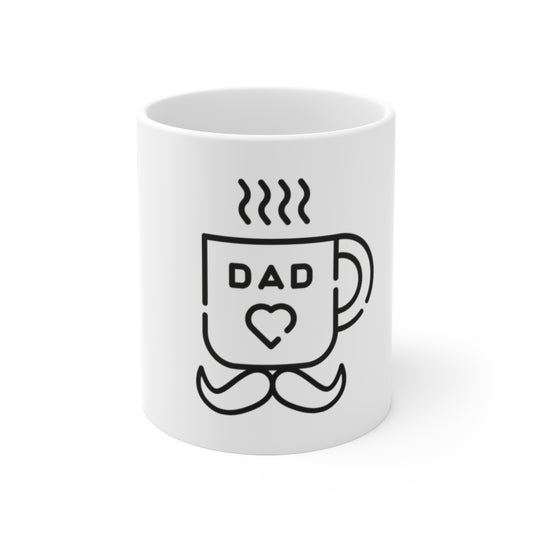 Dad Mug With Mustaches,  Best Dad Mug, Father's Day Mug, Super Father Mug, Gift For Father, Daddy's birthday, Christmas Gift